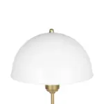 GLOBOSTAR® GAZETA 203-0303 Μοντέρνο Επιτραπέζιο Φωτιστικό Πορτατίφ με Ντουί 1 x E27 AC 220-240V IP20 - Λευκό & Μπρονζέ  - Μ25 x Π25 x Υ39cm - Image 6