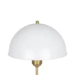 GLOBOSTAR® GAZETA 203-0304 Μοντέρνο Επιτραπέζιο Φωτιστικό Πορτατίφ με Ντουί 1 x E27 AC 220-240V IP20 - Λευκό Δίαφανο & Μπρονζέ  - Μ25 x Π25 x Υ39cm - Image 6