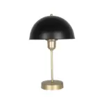 GLOBOSTAR® GAZETA 203-0305 Μοντέρνο Επιτραπέζιο Φωτιστικό Πορτατίφ με Ντουί 1 x E27 AC 220-240V IP20 - Μαύρο & Χρυσό - Μ25 x Π25 x Υ39cm - Image 3