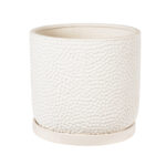 GloboStar® Artificial Garden PARGA 20452 Πήλινο Κεραμικό Κασπώ Γλάστρα - Flower Pot Μπεζ Φ23cm x Υ20.5cm - Image 2