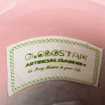 GloboStar® Artificial Garden RETHYMNO 20456 Πήλινο Κεραμικό Κασπώ Γλάστρα - Flower Pot Ροζ με Χρυσό Φ17cm x Υ17cm - Image 6