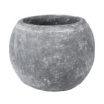 GloboStar® Artificial Garden ALONISSOS 20458 Τσιμεντένιο Κασπώ Γλάστρα - Flower Pot Γκρι Φ18.5cm x Υ14.5cm - Image 2