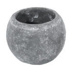 GloboStar® Artificial Garden ALONISSOS 20458 Τσιμεντένιο Κασπώ Γλάστρα - Flower Pot Γκρι Φ18.5cm x Υ14.5cm - Image 3