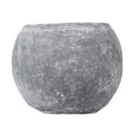 GloboStar® Artificial Garden ALONISSOS 20458 Τσιμεντένιο Κασπώ Γλάστρα - Flower Pot Γκρι Φ18.5cm x Υ14.5cm - Image 4