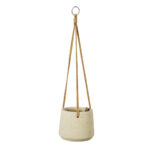GloboStar® Artificial Garden DONOUSA 20465 Κρεμαστό Πήλινο Κεραμικό Κασπώ Γλάστρα - Flower Pot Μπεζ Φ13.5cm x Υ13cm - Image 2