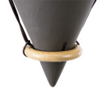 GloboStar® Artificial Garden AIGINA 20466 Κρεμαστό Πήλινο Κεραμικό Κασπώ Γλάστρα - Flower Pot Μαύρο Φ13cm x Υ15cm - Image 6
