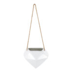 GloboStar® Artificial Garden HERAKLIO 20467 Κρεμαστό Πήλινο Κεραμικό Κασπώ Γλάστρα - Flower Pot Λευκό Μ13.5 x Π15.5 x Υ37cm - Image 2