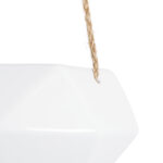 GloboStar® Artificial Garden HERAKLIO 20467 Κρεμαστό Πήλινο Κεραμικό Κασπώ Γλάστρα - Flower Pot Λευκό Μ13.5 x Π15.5 x Υ37cm - Image 6