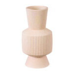GloboStar® Artificial Garden CAPRI 20468 Πήλινο Κεραμικό Κασπώ Γλάστρα - Flower Pot Απαλό Μπεζ Φ7.5cm x Υ20cm - Image 2
