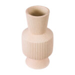 GloboStar® Artificial Garden CAPRI 20468 Πήλινο Κεραμικό Κασπώ Γλάστρα - Flower Pot Απαλό Μπεζ Φ7.5cm x Υ20cm - Image 3