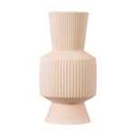 GloboStar® Artificial Garden CAPRI 20468 Πήλινο Κεραμικό Κασπώ Γλάστρα - Flower Pot Απαλό Μπεζ Φ7.5cm x Υ20cm - Image 4