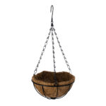 GloboStar® Artificial Garden SALAMINA 20479 Κρεμαστό Κασπώ Γλάστρα - Flower Pot από Φλοιό Καρύδας Καφέ Φ20cm x Υ10cm - Image 3
