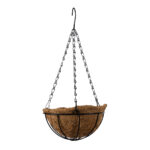 GloboStar® Artificial Garden SALAMINA 20479 Κρεμαστό Κασπώ Γλάστρα - Flower Pot από Φλοιό Καρύδας Καφέ Φ20cm x Υ10cm - Image 4