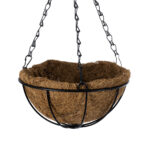 GloboStar® Artificial Garden SALAMINA 20479 Κρεμαστό Κασπώ Γλάστρα - Flower Pot από Φλοιό Καρύδας Καφέ Φ20cm x Υ10cm - Image 5