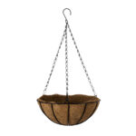 GloboStar® Artificial Garden SALAMINA 20480 Κρεμαστό Κασπώ Γλάστρα - Flower Pot από Φλοιό Καρύδας Καφέ Φ30cm x Υ15cm - Image 2