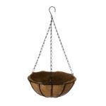 GloboStar® Artificial Garden SALAMINA 20480 Κρεμαστό Κασπώ Γλάστρα - Flower Pot από Φλοιό Καρύδας Καφέ Φ30cm x Υ15cm - Image 3