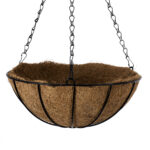 GloboStar® Artificial Garden SALAMINA 20480 Κρεμαστό Κασπώ Γλάστρα - Flower Pot από Φλοιό Καρύδας Καφέ Φ30cm x Υ15cm - Image 5