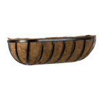 GloboStar® Artificial Garden OINOUSSES 20481 Επιτοίχιο Κασπώ Γλάστρα - Flower Pot από Φλοιό Καρύδας Καφέ Μ61cm x Π19cm x Υ18cm - Image 3