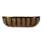 GloboStar® Artificial Garden OINOUSSES 20481 Επιτοίχιο Κασπώ Γλάστρα - Flower Pot από Φλοιό Καρύδας Καφέ Μ61cm x Π19cm x Υ18cm - Image 4