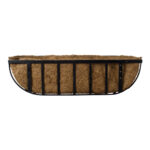 GloboStar® Artificial Garden OINOUSSES 20481 Επιτοίχιο Κασπώ Γλάστρα - Flower Pot από Φλοιό Καρύδας Καφέ Μ61cm x Π19cm x Υ18cm - Image 5
