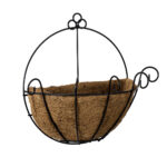GloboStar® Artificial Garden KOUFONISIA 20482 Επιτοίχιο Κασπώ Γλάστρα - Flower Pot από Φλοιό Καρύδας Καφέ Φ25cm x Υ15cm - Image 2