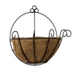 GloboStar® Artificial Garden KOUFONISIA 20482 Επιτοίχιο Κασπώ Γλάστρα - Flower Pot από Φλοιό Καρύδας Καφέ Φ25cm x Υ15cm - Image 3