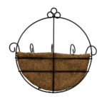 GloboStar® Artificial Garden KOUFONISIA 20482 Επιτοίχιο Κασπώ Γλάστρα - Flower Pot από Φλοιό Καρύδας Καφέ Φ25cm x Υ15cm - Image 5