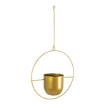 GloboStar® Artificial Garden TILOS 20486 Κρεμαστό Μεταλλικό Κασπώ Γλάστρα - Flower Pot Χρυσό Φ35cm x Υ15cm - Image 2
