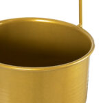 GloboStar® Artificial Garden NISYROS 20488 Κρεμαστό Μεταλλικό Κασπώ Γλάστρα - Flower Pot Χρυσό Φ16cm x Υ52cm - Image 6