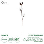 GloboStar® Artificial Garden COTTON BRANCH 20493 Τεχνητό Διακοσμητικό Κλαδί βαμβάκι Υ43cm
