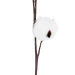 GloboStar® Artificial Garden COTTON BRANCH 20493 Τεχνητό Διακοσμητικό Κλαδί βαμβάκι Υ43cm - Image 4