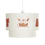 GLOBOSTAR® OWL 204-0001 Παιδικό Κρεμαστό Φωτιστικό Οροφής με Ντουί 1 x E27 AC 220-240V IP20 - Πολύχρωμο - Μ30 x Π30 x Υ24cm - Image 5