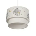 GLOBOSTAR® ELEPHANT 204-0002 Παιδικό Κρεμαστό Φωτιστικό Οροφής με Ντουί 1 x E27 AC 220-240V IP20 - Πολύχρωμο - Μ30 x Π30 x Υ24cm - Image 6