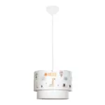 GLOBOSTAR® BALLOON 204-0004 Παιδικό Κρεμαστό Φωτιστικό Οροφής με Ντουί 1 x E27 AC 220-240V IP20 - Πολύχρωμο - Μ30 x Π30 x Υ24cm - Image 4