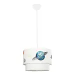 GLOBOSTAR® SATURN 204-0012 Παιδικό Κρεμαστό Φωτιστικό Οροφής με Ντουί 1 x E27 AC 220-240V IP20 - Πολύχρωμο - Μ30 x Π30 x Υ24cm - Image 4