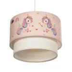 GLOBOSTAR® PONY 204-0016 Παιδικό Κρεμαστό Φωτιστικό Οροφής με Ντουί 1 x E27 AC 220-240V IP20 - Ροζ - Μ30 x Π30 x Υ24cm - Image 6