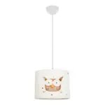 GLOBOSTAR® OWL 204-0017 Παιδικό Κρεμαστό Φωτιστικό Οροφής με Ντουί 1 x E27 AC 220-240V IP20 - Πολύχρωμο - Μ28 x Π28 x Υ24cm - Image 4