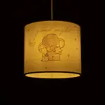 GLOBOSTAR® ELEPHANT 204-0020 Παιδικό Κρεμαστό Φωτιστικό Οροφής με Ντουί 1 x E27 AC 220-240V IP20 - Πολύχρωμο - Μ24 x Π24 x Υ23cm - Image 3