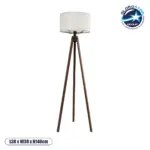GLOBOSTAR® SAGA 204-0031 Μοντέρνο Επιδαπέδιο Φωτιστικό με Ντουί 1 x E27 AC 220-240V IP20 - Καφέ & Μπεζ - Μ38 x Π38 x Υ140cm