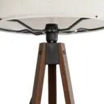 GLOBOSTAR® SAGA 204-0035 Μοντέρνο Επιδαπέδιο Φωτιστικό με Ντουί 1 x E27 AC 220-240V IP20 - Καφέ & Λευκό - Μ38 x Π38 x Υ140cm - Image 6