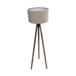 GLOBOSTAR® SAGA 204-0036 Μοντέρνο Επιδαπέδιο Φωτιστικό με Ντουί 1 x E27 AC 220-240V IP20 - Καφέ & Γκρι - Μ38 x Π38 x Υ140cm - Image 4