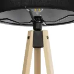 GLOBOSTAR® SAGA 204-0041 Μοντέρνο Επιδαπέδιο Φωτιστικό με Ντουί 1 x E27 AC 220-240V IP20 - Μπεζ & Μαύρο - Μ38 x Π38 x Υ140cm - Image 6