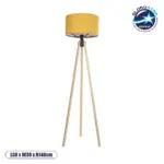 GLOBOSTAR® SAGA 204-0045 Μοντέρνο Επιδαπέδιο Φωτιστικό με Ντουί 1 x E27 AC 220-240V IP20 - Μπεζ & Κίτρινο - Μ38 x Π38 x Υ140cm