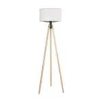 GLOBOSTAR® SAGA 204-0046 Μοντέρνο Επιδαπέδιο Φωτιστικό με Ντουί 1 x E27 AC 220-240V IP20 - Μπεζ & Λευκό - Μ38 x Π38 x Υ140cm - Image 3