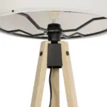GLOBOSTAR® SAGA 204-0046 Μοντέρνο Επιδαπέδιο Φωτιστικό με Ντουί 1 x E27 AC 220-240V IP20 - Μπεζ & Λευκό - Μ38 x Π38 x Υ140cm - Image 6