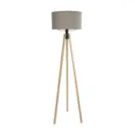 GLOBOSTAR® SAGA 204-0048 Μοντέρνο Επιδαπέδιο Φωτιστικό με Ντουί 1 x E27 AC 220-240V IP20 - Μπεζ & Γκρι - Μ38 x Π38 x Υ140cm - Image 3