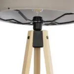 GLOBOSTAR® SAGA 204-0048 Μοντέρνο Επιδαπέδιο Φωτιστικό με Ντουί 1 x E27 AC 220-240V IP20 - Μπεζ & Γκρι - Μ38 x Π38 x Υ140cm - Image 6
