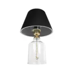 GLOBOSTAR® TRANS 204-0054 Μοντέρνο Επιτραπέζιο Φωτιστικό Πορτατίφ με Ντουί 1 x E27 AC 220-240V IP20 - Διάφανο & Μαύρο - Μ22 x Π22 x Υ34cm - Image 5