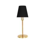 GLOBOSTAR® GLOSSY 204-0056 Μοντέρνο Επιτραπέζιο Φωτιστικό Πορτατίφ με Ντουί 1 x E14 AC 220-240V IP20 - Χρυσό & Μαύρο - Μ14 x Π14 x Υ36cm - Image 4