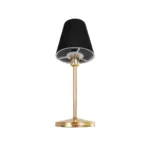 GLOBOSTAR® GLOSSY 204-0056 Μοντέρνο Επιτραπέζιο Φωτιστικό Πορτατίφ με Ντουί 1 x E14 AC 220-240V IP20 - Χρυσό & Μαύρο - Μ14 x Π14 x Υ36cm - Image 5